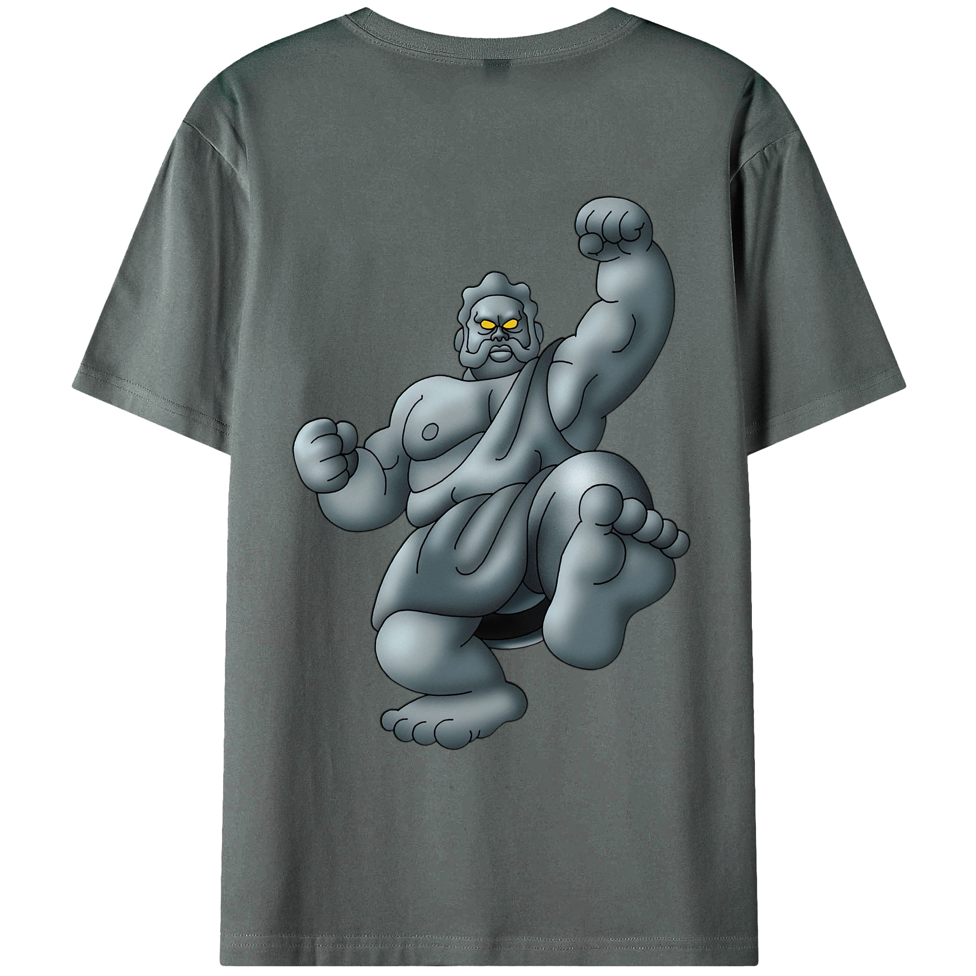（画像用） ドラゴンクエスト Doragon Kuesuto Dragon Quest 綿100％ メンズ半袖Tシャツ（バックプリント） 通気性